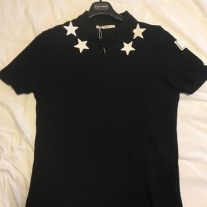 $590 Givenchy Polo Shirt black Cuban fit M Medium
